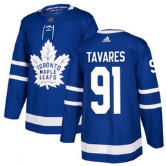 Men's Toronto Maple Leafs #91 John Tavares Blue Stitched NHL Jersey