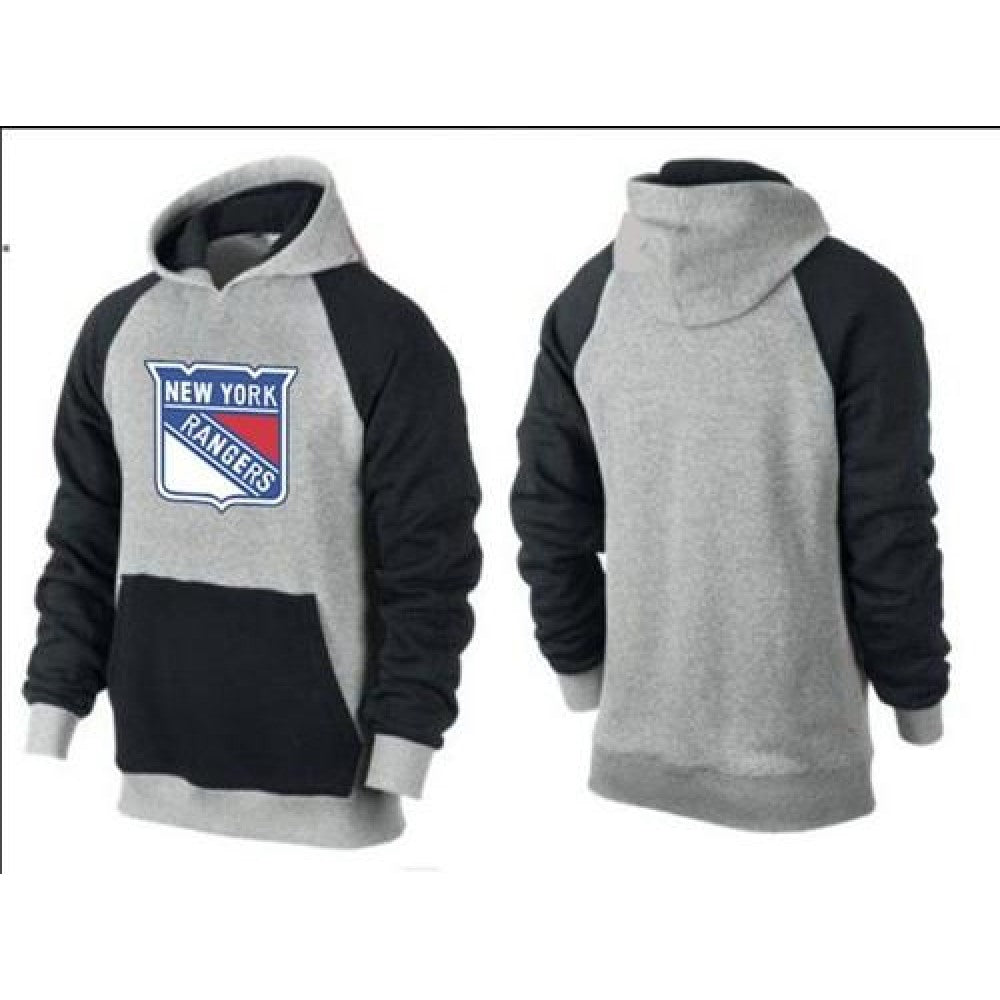 New York Rangers Pullover Hoodie Grey & Black
