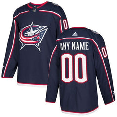 Men's Columbus Blue Jackets Navy Custom Name Number Size NHL Stitched Jersey