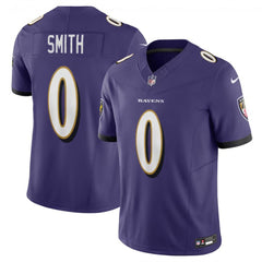 Men's Baltimore Ravens #0 Roquan Smith Purple 2023 F.U.S.E. Vapor Limited Football Jersey 