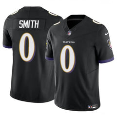 Men's Baltimore Ravens #0 Roquan Smith Black 2023 F.U.S.E. Vapor Limited Football Jersey 