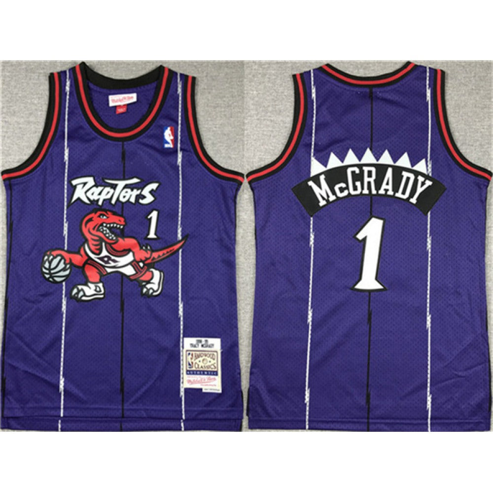 Youth Toronto Raptors #1 Tracy Mcgrady Purple Stitched Basketball Jersey