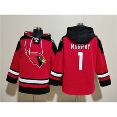 Men's Arizona Cardinals #1 Kyler Murray Red Ageless Must-Have Lace-Up Pullover Hoodie 