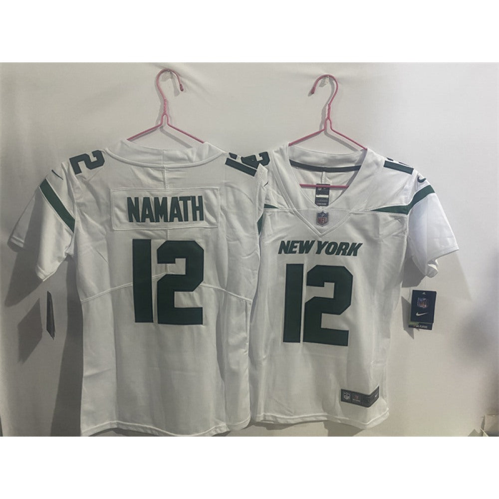Youth New York Jets #12 Joe Namath White Vapor Untouchable Limited Stitched Jersey 