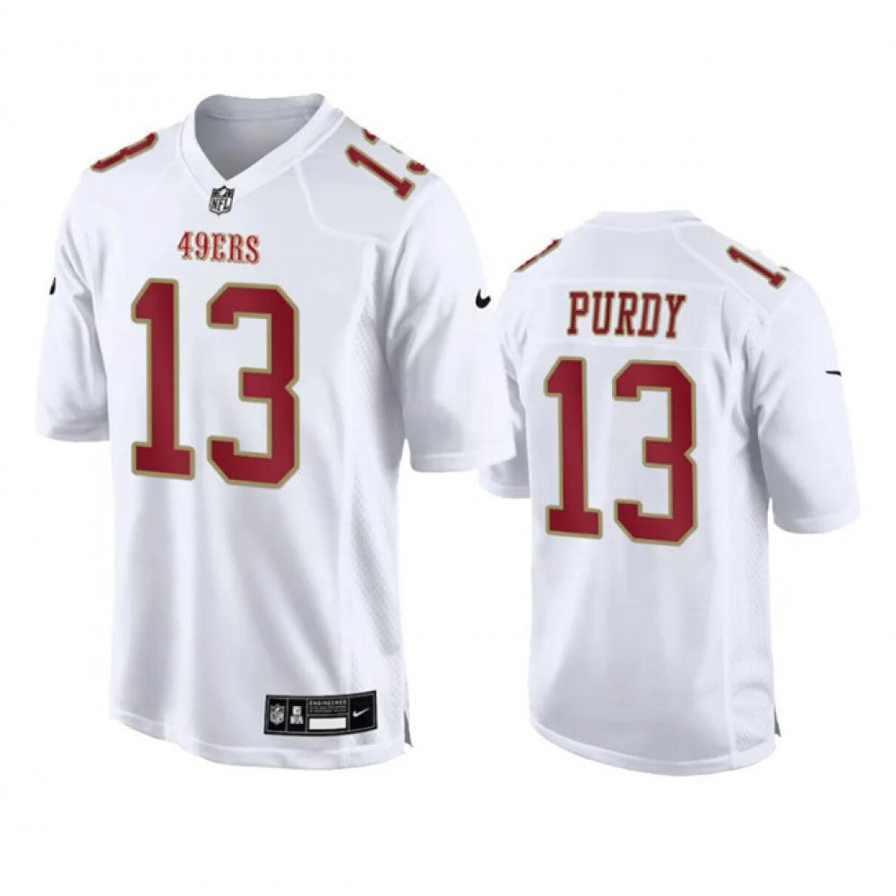Men's San Francisco 49ers #13 Brock Purdy White Fashion Limited Stitched Football Game Jersey 