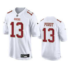Men's San Francisco 49ers #13 Brock Purdy White Fashion Limited Stitched Football Game Jersey 