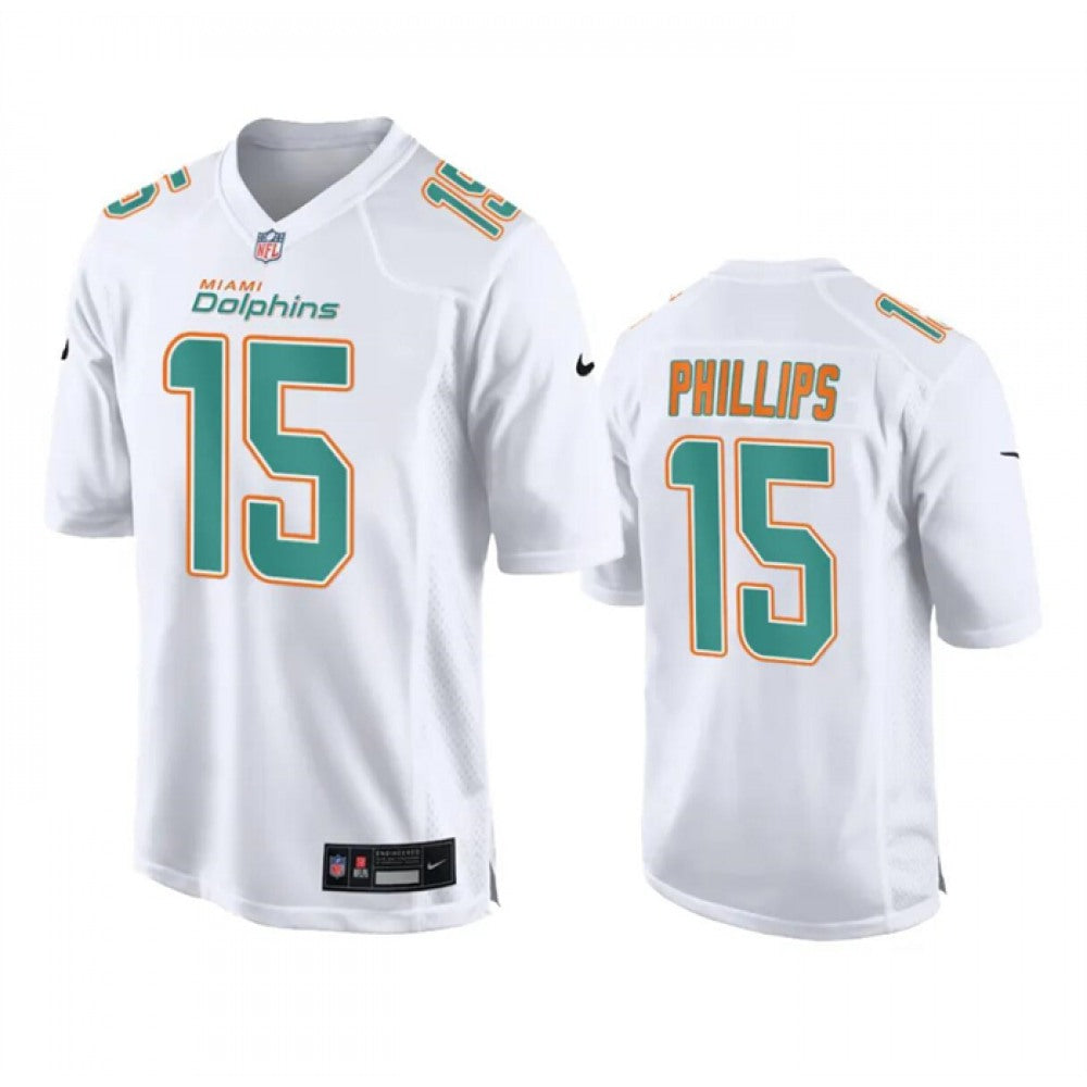 Men's Miami Dolphins #15 Jaelan Phillips White Fashion Vapor Untouchable Stitched Football Jersey 