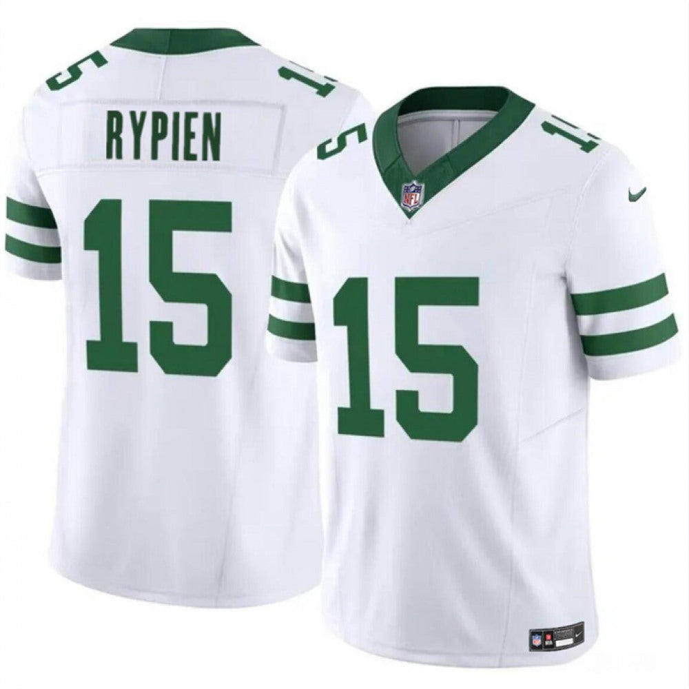 Men's New York Jets #15 Brett Rypien 2023 F.U.S.E. White Throwback Vapor Untouchable Limited Stitched Jersey 