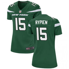 Women's New York Jets #15 Brett Rypien Green Stitched Football Jersey(Run Small) 