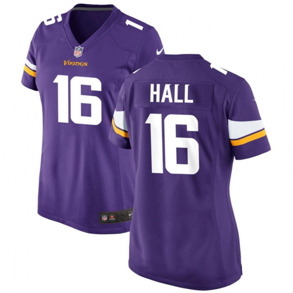 Women's Minnesota Vikings #16 Jaren Hall Purple Stitched Jersey(Run Small) 