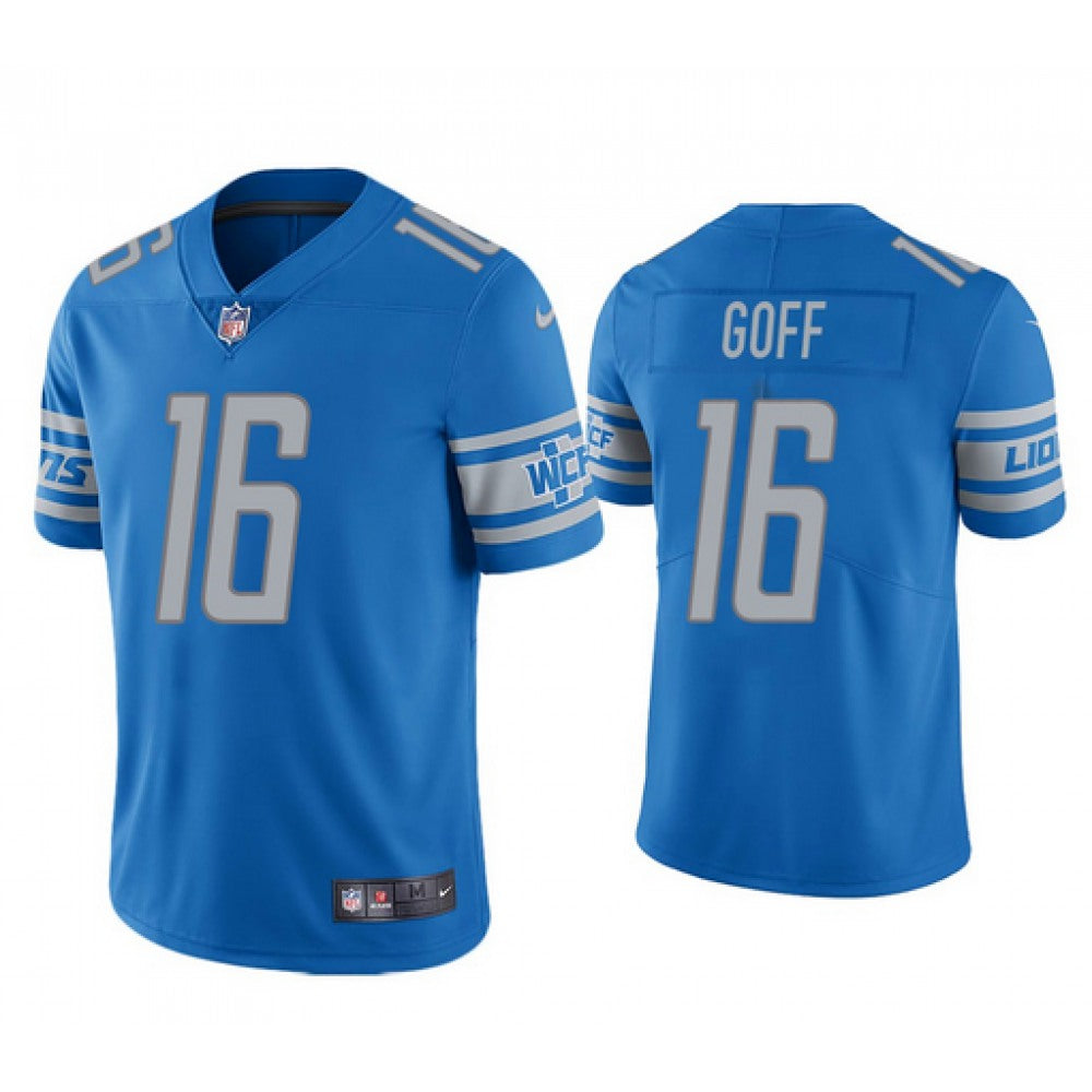 Youth Detroit Lions #16 Jared Goff Blue Vapor Untouchable Limited Stitched Jersey 