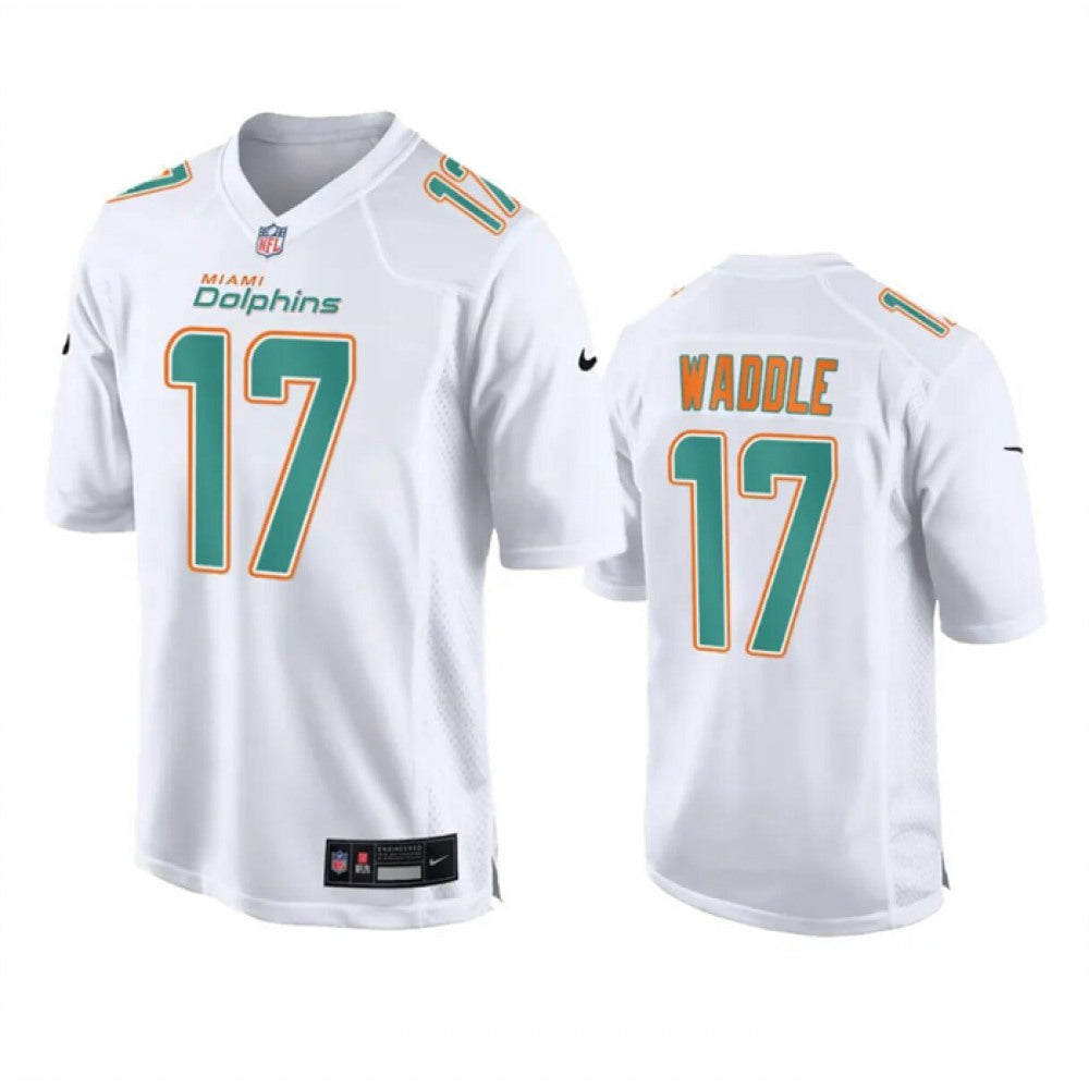 Men's Miami Dolphins #17 Jaylen Waddle White Fashion Vapor Untouchable Stitched Football Jersey 