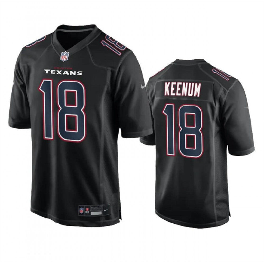 Men's Houston Texans #18 Case Keenum Black Fashion Vapor Untouchable Limited Stitched Football Jersey 