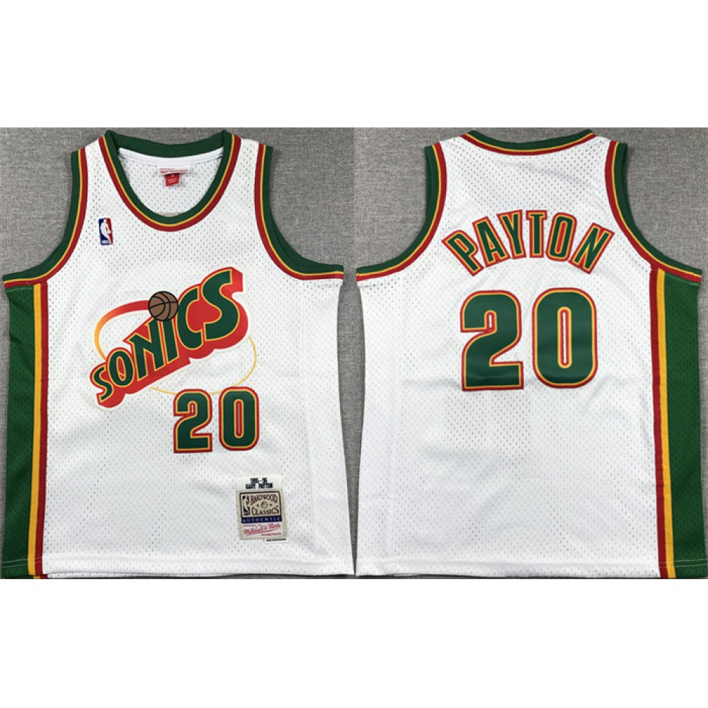 Youth Oklahoma City Thunder #20 Gary Payton White Stitched Basketball  Jersey