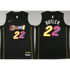 Youth Miami Heat #22 Jimmy Butler Black City Edition Stitched Jersey