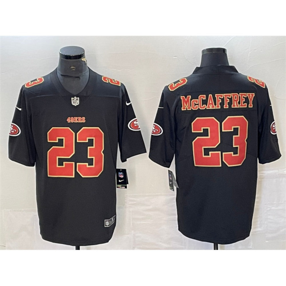 Men's San Francisco 49ers #23 Christian McCaffrey Black Vapor Untouchable Limited Stitched Jersey 