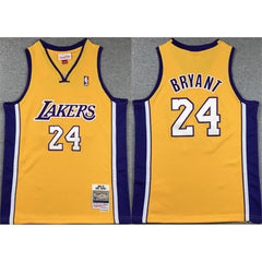 Youth Los Angeles Lakers #24 Kobe Bryant Yellow Stitched Basketball Jersey