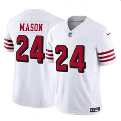 Men's San Francisco 49ers #24 Jordan Mason New White 2023 F.U.S.E. Stitched Football Jersey 
