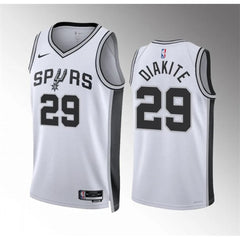 Men's San Antonio Spurs #29 Mamadi Diakite White Association Edition  Stitched Basketball Jersey