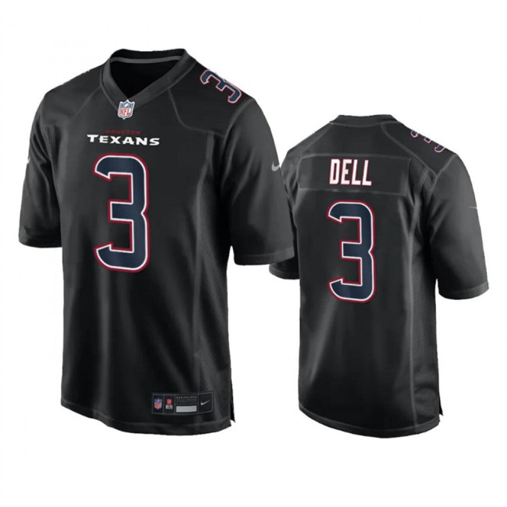 Men's Houston Texans #3 Tank Dell Black Fashion Vapor Untouchable Limited Stitched Football Jersey 