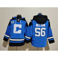 Men's Indianapolis Colts #56 Quenton Nelson Blue Ageless Must-Have Lace-Up Pullover Hoodie 