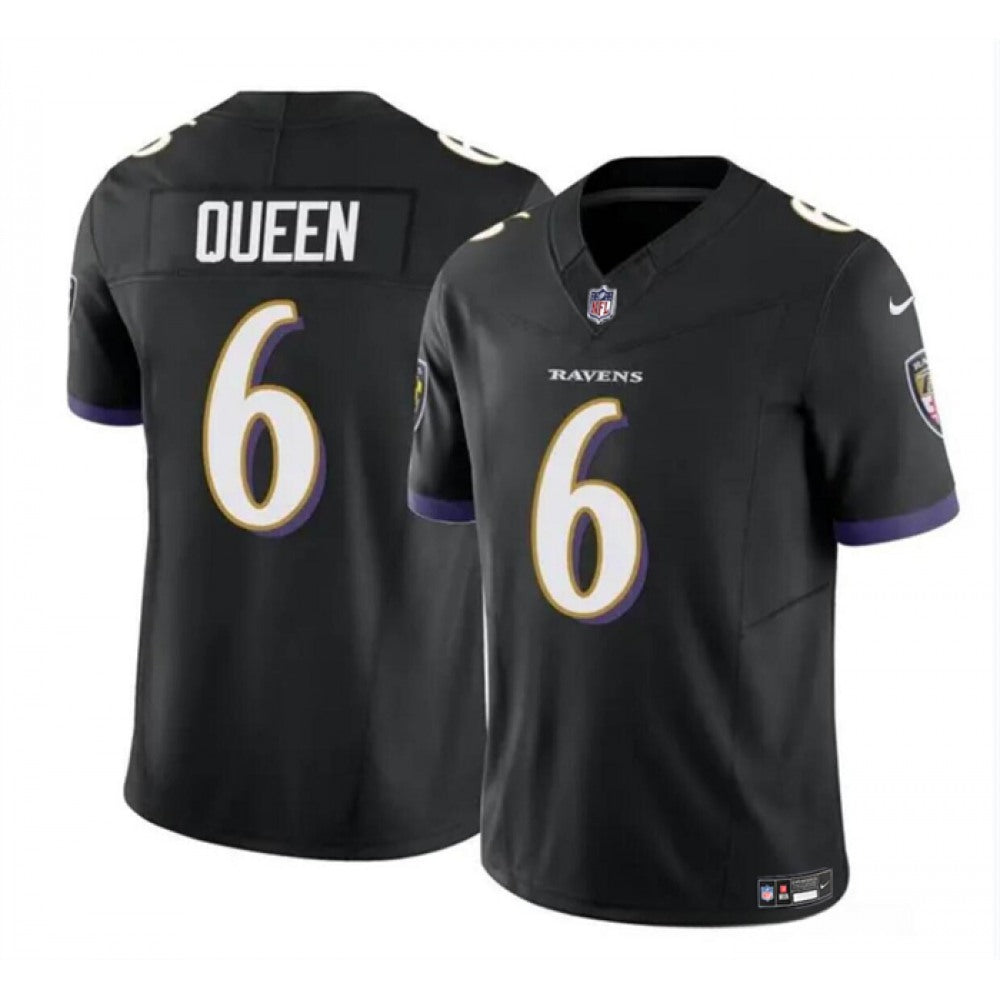 Men's Baltimore Ravens #6 Patrick Queen Black 2023 F.U.S.E. Vapor Limited Football Jersey 