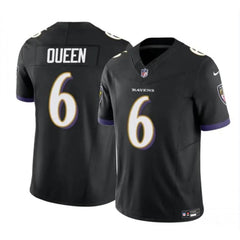 Men's Baltimore Ravens #6 Patrick Queen Black 2023 F.U.S.E. Vapor Limited Football Jersey 