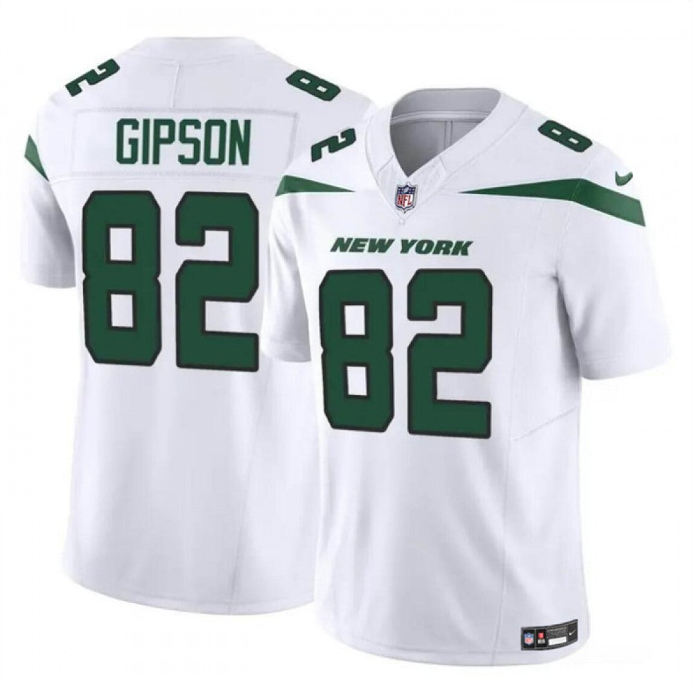 Men's New York Jets #82 Xavier Gipson 2023 F.U.S.E. White Vapor Untouchable Limited Stitched Jersey 