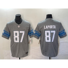 Men's Detroit Lions #87 Sam LaPorta Grey 2023 F.U.S.E. Vapor Untouchable Limited Stitched Jersey 