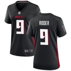Women's Atlanta Falcons #9 Desmond Ridder Black Stitched Jersey(Run Small) 