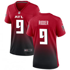Women's Atlanta Falcons #9 Desmond Ridder Red/Black Stitched Jersey(Run Small) 