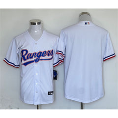Men's Texas Rangers Blank White Cool Base Stitched Baseball Jersey