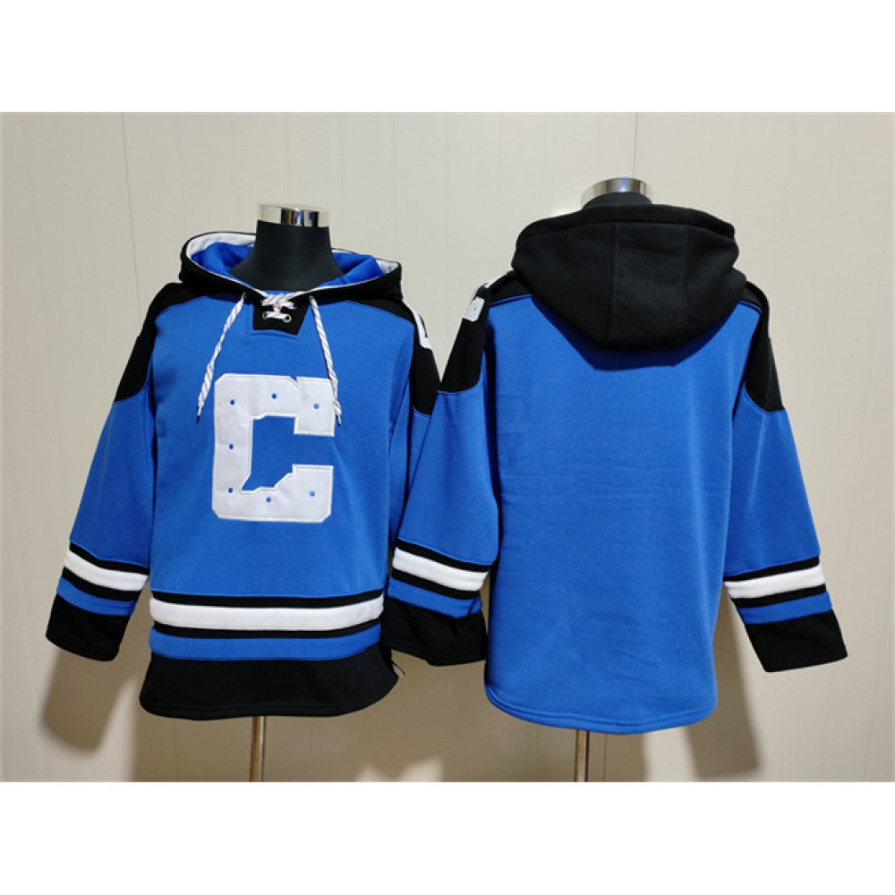 Men's Indianapolis Colts Blank Blue Ageless Must-Have Lace-Up Pullover Hoodie 
