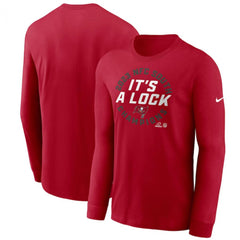Men's Tampa Bay Buccaneers Red 2023 NFC South Division Champions Locker Room Trophy Collection Long Sleeve T-Shirt 