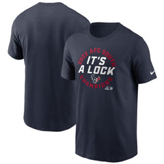 Men's Houston Texans Navy 2023 AFC South Division Champions Locker Room Trophy Collection T-Shirt 