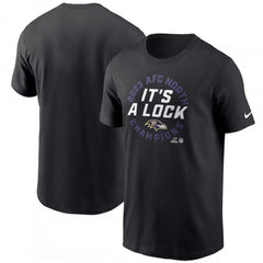 Men's Baltimore Ravens Black 2023 AFC North Division Champions Locker Room Trophy Collection T-Shirt 