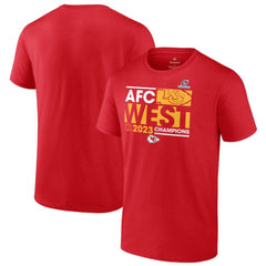 Men's Kansas City Chiefs Red 2023 AFC West Division Champions Big & Tall T-Shirt 