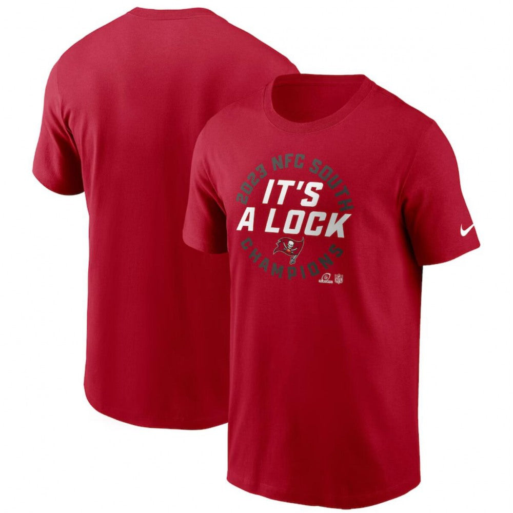 Men's Tampa Bay Buccaneers Red 2023 NFC South Division Champions Locker Room Trophy Collection T-Shirt 