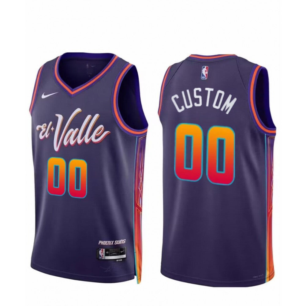 Youth Phoenix Suns Active Player Custom Purple 2023/24 City Edition Stitched Basketball Jersey