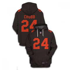 Men's Cleveland Browns Active Player Custom 2021 Brown Pullover Hoodie 