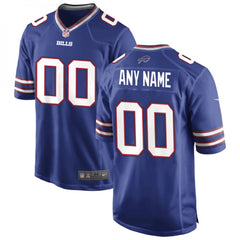 Men's Buffalo Bills Customized Royal Stitched Game Jersey 