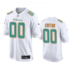 Men's Miami Dolphins Active Player Custom White Fashion Vapor Untouchable Stitched Football Jersey 