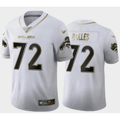 Men's Denver Broncos Customized White Golden Edition Stitched Jersey 