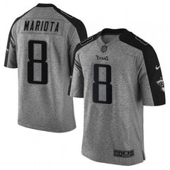 Men's Tennessee Titans Customized Gray Stitched Football Jersey 