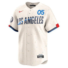 Men's Los Angeles Dodgers #05 Freddie Freeman Cream 2024 City Connect Limited Player Jersey