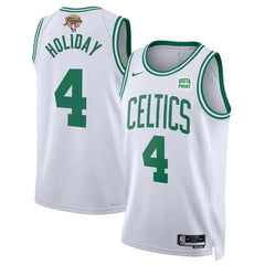 Men's Boston Celtics #4 Jrue Holiday White 2024 Finals Association Edition Stitched Basketball Jersey