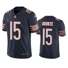 Men's Chicago Bears #15 Rome Odunze Navy 2024 Draft Vapor Stitched Football Jersey 