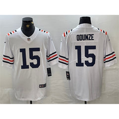 Men's Chicago Bears #15 Rome Odunze White 2024 Draft Vapor Stitched Football Jersey 
