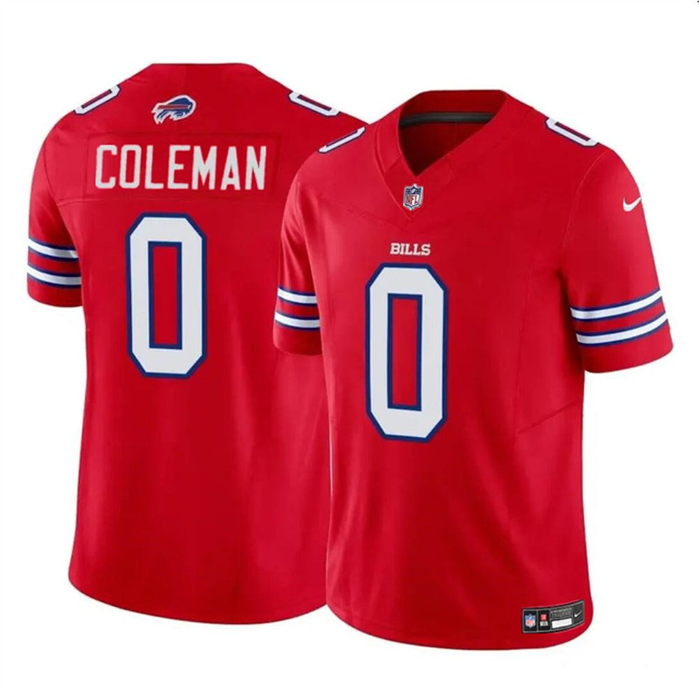 Men's Buffalo Bills #0 Keon Coleman Red 2024 Draft F.U.S.E. Vapor Untouchable Limited Stitched Football Jersey 