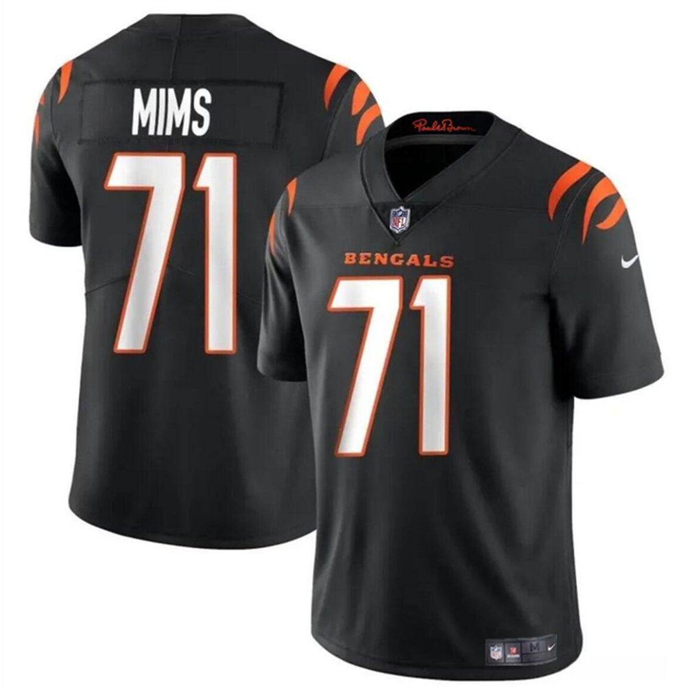 Men's Cincinnati Bengals #71 Amarius Mims Black 2024 Draft Vapor Untouchable Limited Stitched Jersey 